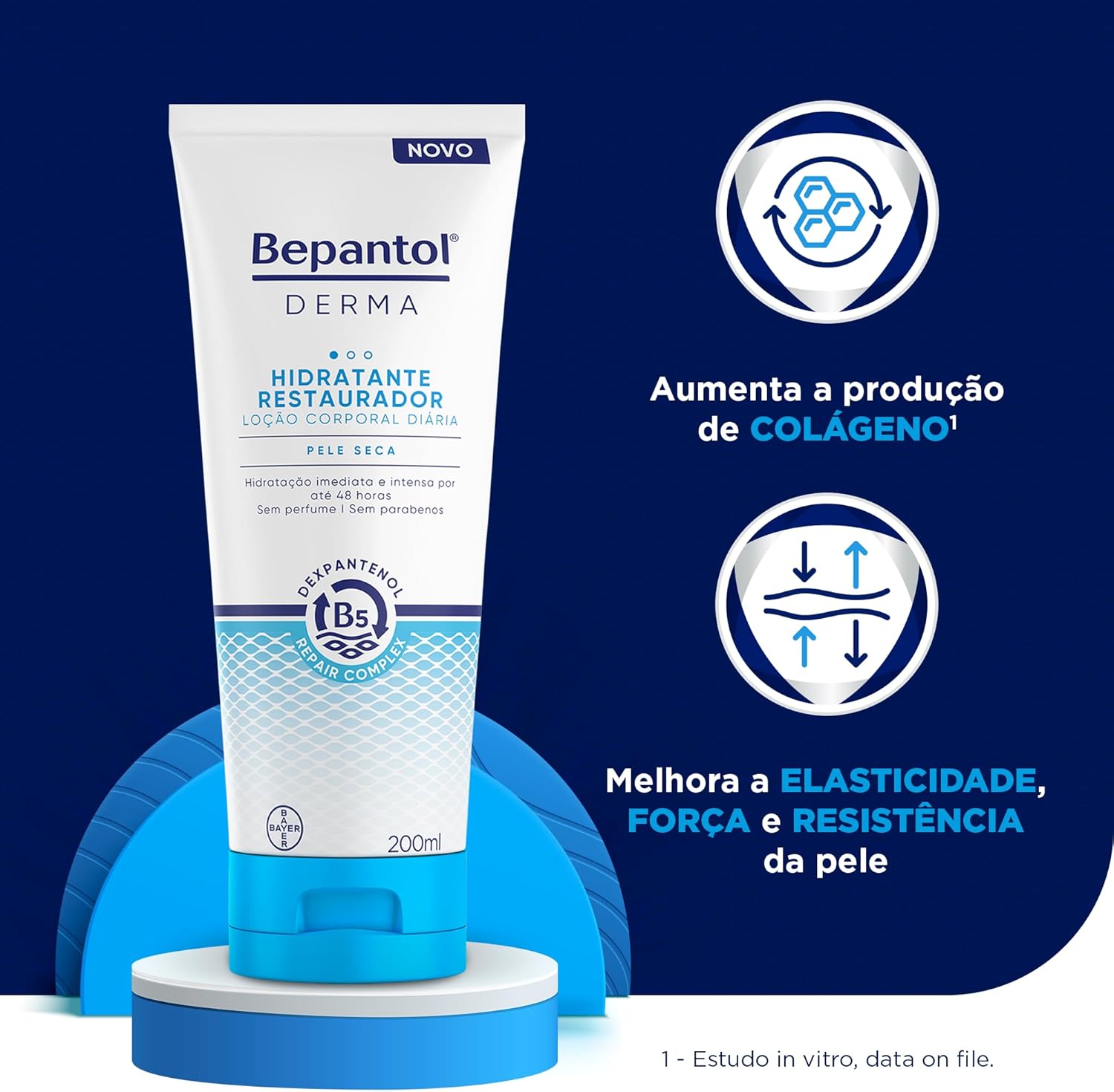Bepantol Derma Hidratante Corporal, Restaurador para Pele Seca, 200ml. - Imagem 3