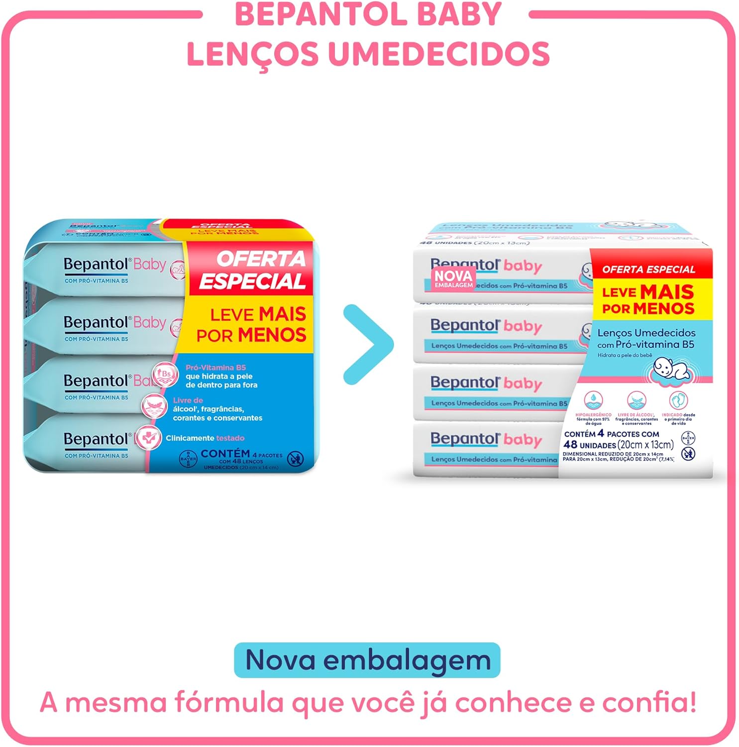 Bepantol Baby Leve 4 Pague 3 Kit 192 Lenços Umedecidos - Imagem 2