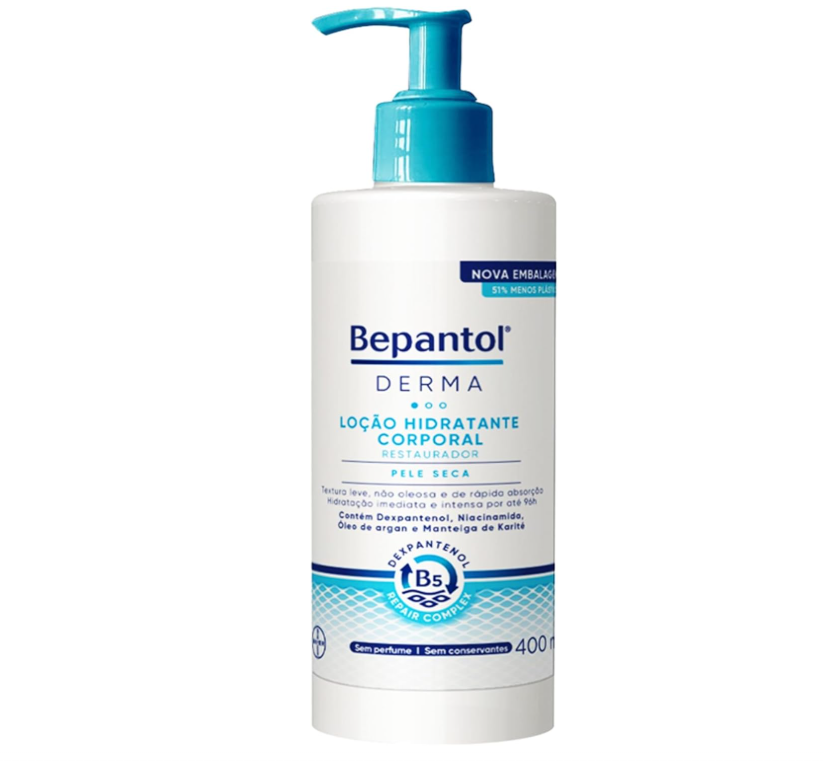 Bepantol Derma Hidratante Corporal, Restaurador para Pele Seca, 400ml