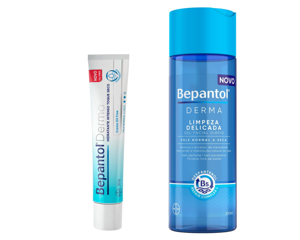 Bepantol Derma Toque Seco 30g e Gel de Limpeza Facial 200ml