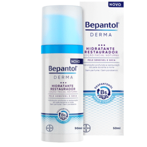 Bepantol Derma Hidratante Facial Noturno, Hidratante Restaurador, 50ml