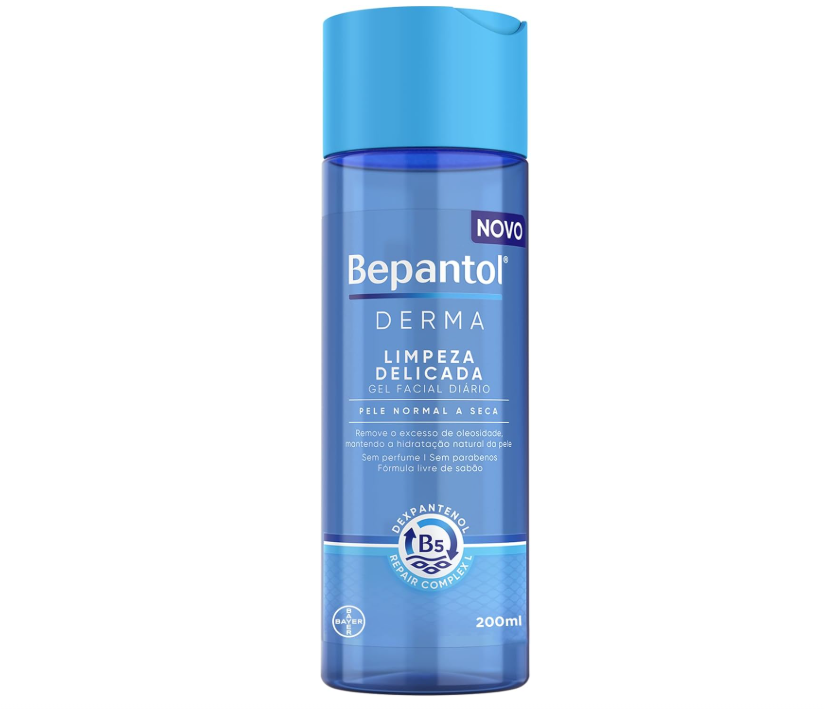 Bepantol Derma Gel de Limpeza Facial, Hidratante, Pele Normal a Seca, 200ml